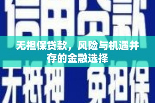 吴川无担保贷款，风险与机遇并存的金融选择