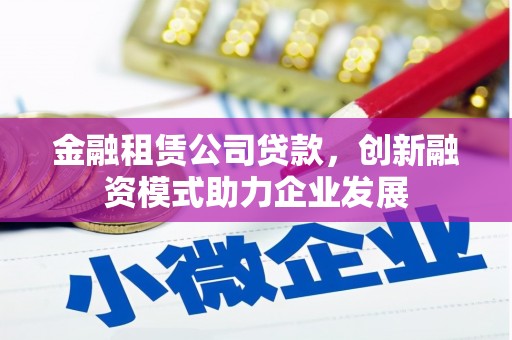 吴川金融租赁公司贷款，创新融资模式助力企业发展