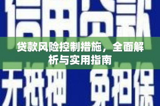 吴川贷款风险控制措施，全面解析与实用指南