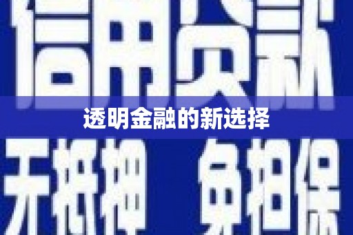 吴川透明金融的新选择