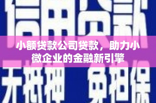 吴川小额贷款公司贷款，助力小微企业的金融新引擎