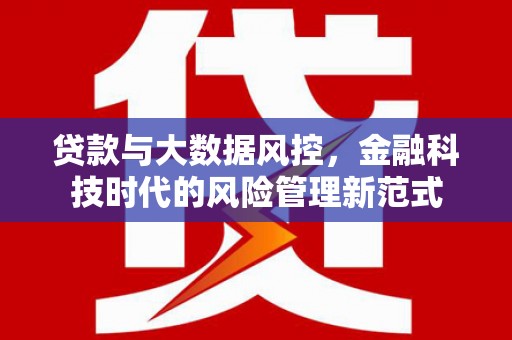 吴川贷款与大数据风控，金融科技时代的风险管理新范式