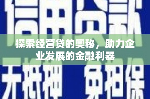 吴川探索经营贷的奥秘，助力企业发展的金融利器