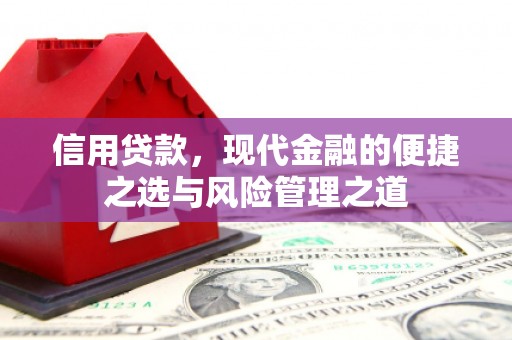 吴川信用贷款，现代金融的便捷之选与风险管理之道