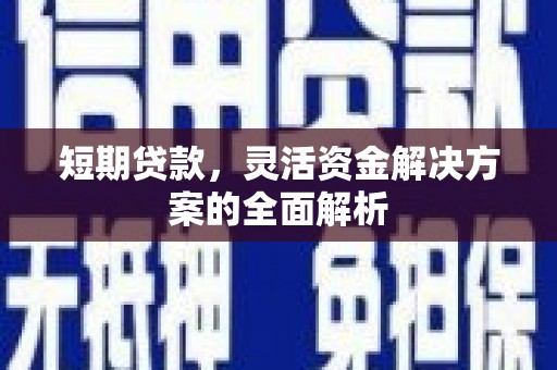 吴川短期贷款，灵活资金解决方案的全面解析