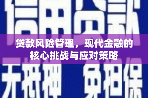 吴川贷款风险管理，现代金融的核心挑战与应对策略