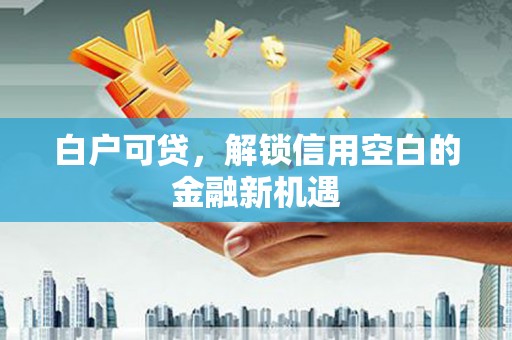吴川白户可贷，解锁信用空白的金融新机遇