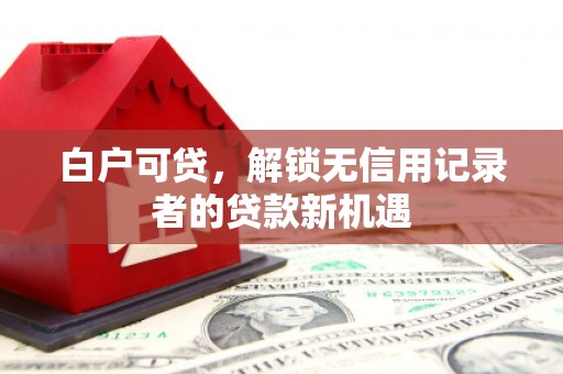 吴川白户可贷，解锁无信用记录者的贷款新机遇