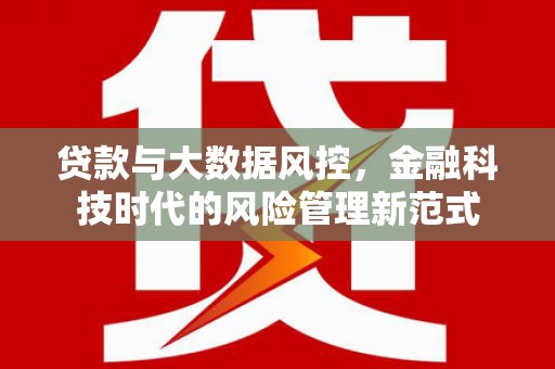 吴川贷款与大数据风控，金融科技时代的风险管理新范式