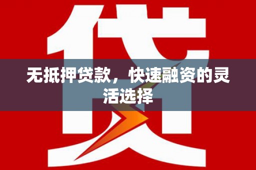 吴川无抵押贷款，快速融资的灵活选择
