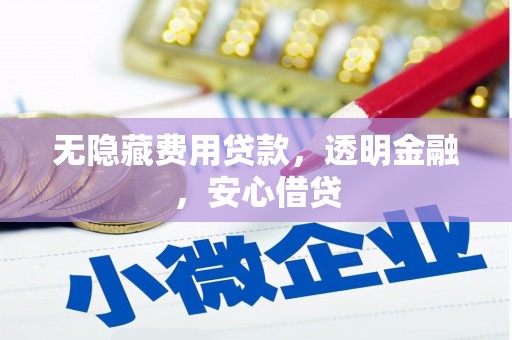 吴川无隐藏费用贷款，透明金融，安心借贷