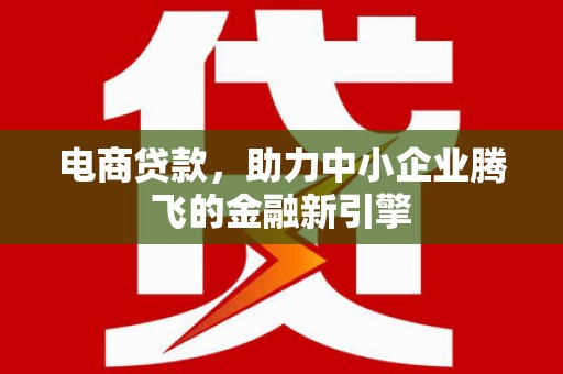 吴川电商贷款，助力中小企业腾飞的金融新引擎