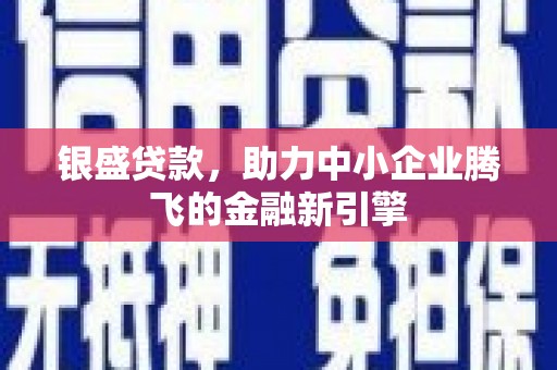 吴川银盛贷款，助力中小企业腾飞的金融新引擎