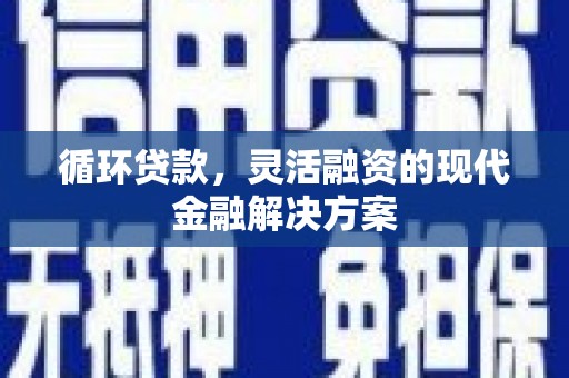 吴川循环贷款，灵活融资的现代金融解决方案