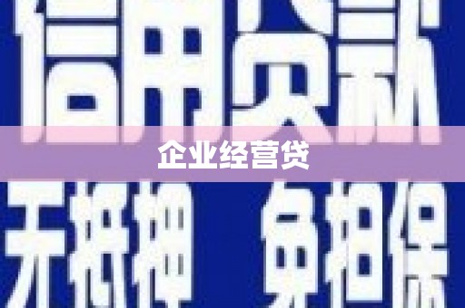 吴川企业经营贷