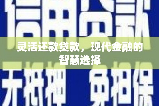吴川灵活还款贷款，现代金融的智慧选择