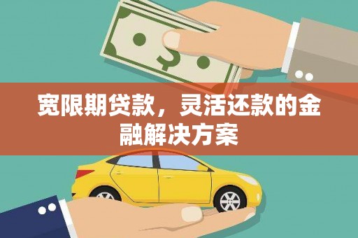 吴川宽限期贷款，灵活还款的金融解决方案