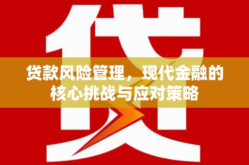 吴川贷款风险管理，现代金融的核心挑战与应对策略