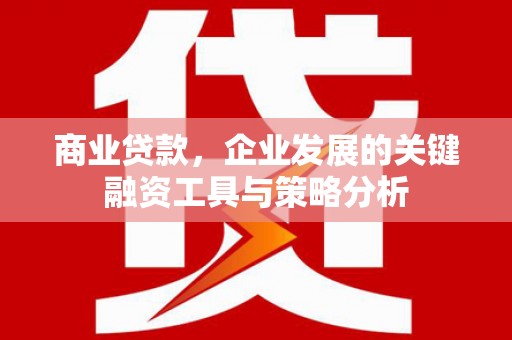 吴川商业贷款，企业发展的关键融资工具与策略分析