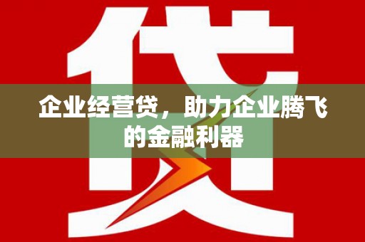 吴川企业经营贷，助力企业腾飞的金融利器