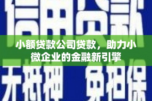 吴川小额贷款公司贷款，助力小微企业的金融新引擎