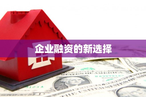 吴川企业融资的新选择