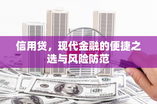 吴川信用贷，现代金融的便捷之选与风险防范