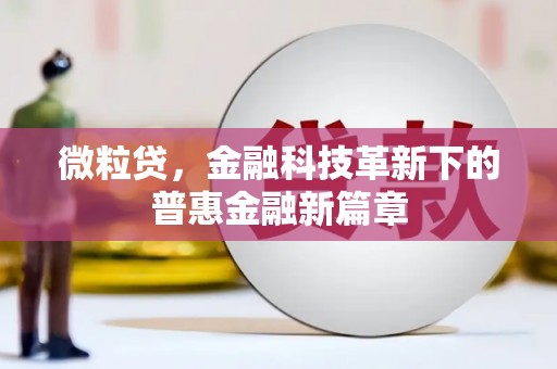 吴川微粒贷，金融科技革新下的普惠金融新篇章