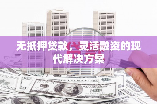 吴川无抵押贷款，灵活融资的现代解决方案