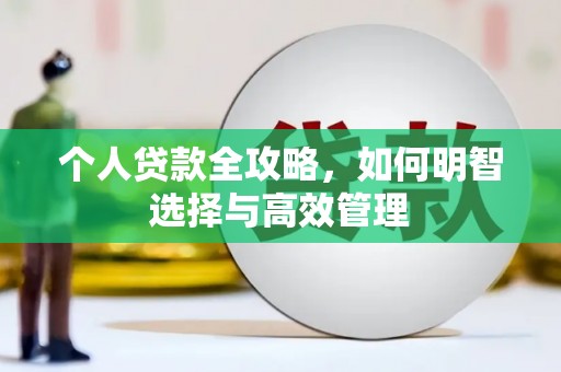 吴川个人贷款全攻略，如何明智选择与高效管理