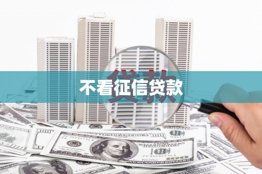 吴川不看征信贷款