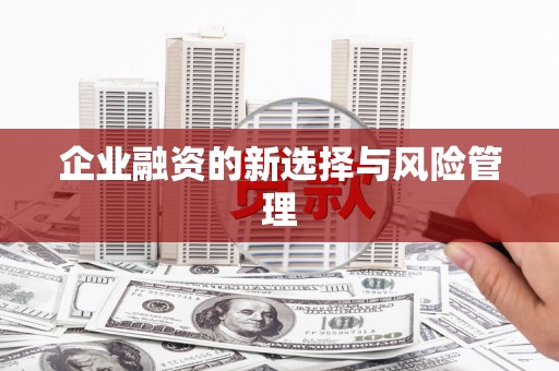 吴川企业融资的新选择与风险管理