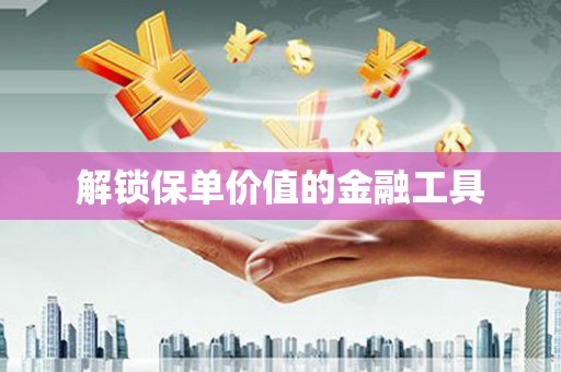 吴川解锁保单价值的金融工具